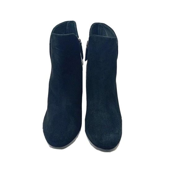 Eileen Fisher Black Lizard Embossed Leather Suede Zip Ankle Boots Sz 8.5 - Picture 3 of 12